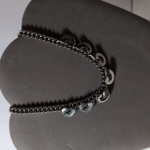 Silver Abstract Choker Necklace